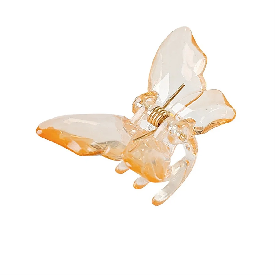 mini pince cheveux crabe papillon transparent