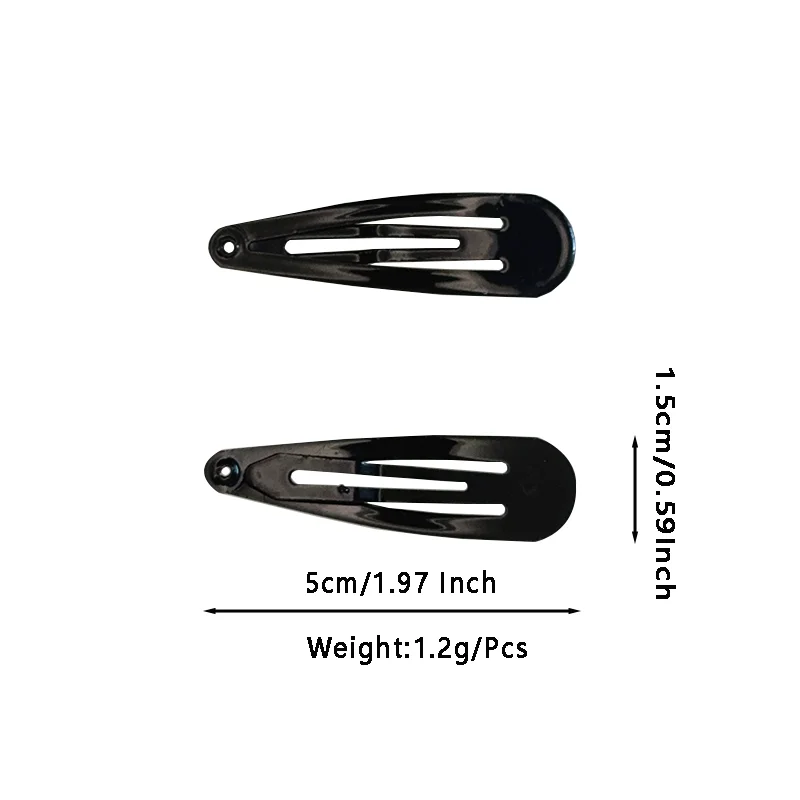 pince à cheveux noire classique