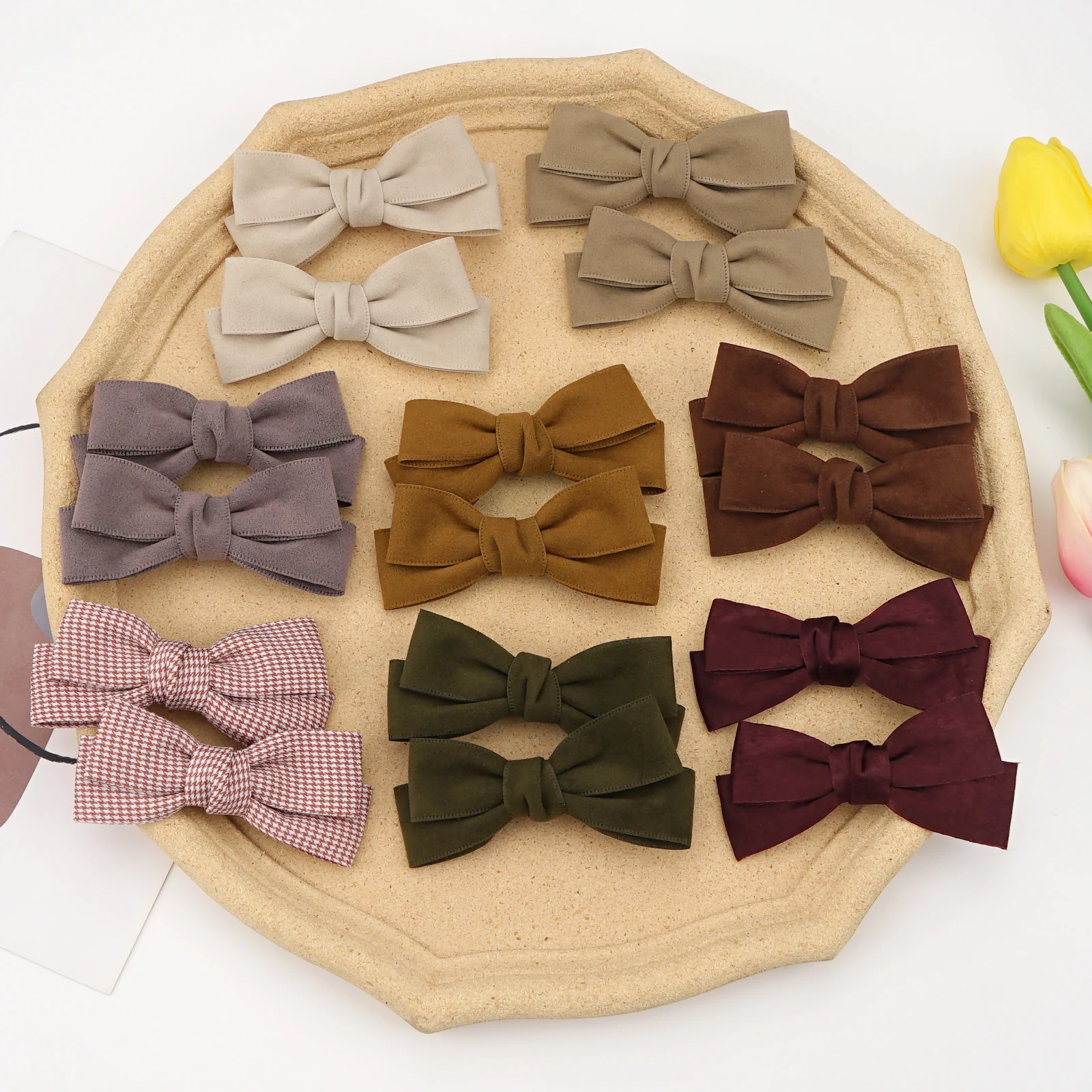 pince noeud couleur d'automne (lot de 8)