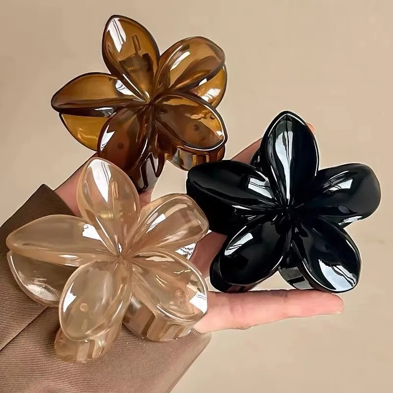 pince cheveux fleur hawaïenne leopard