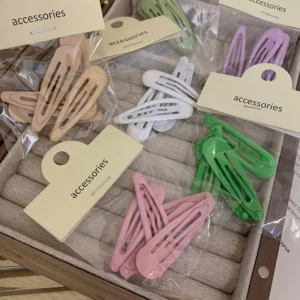 barrette à cheveux colorée (lot de 5)