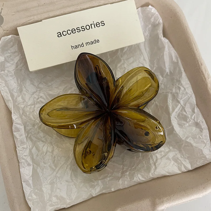 pince cheveux fleur hawaïenne leopard