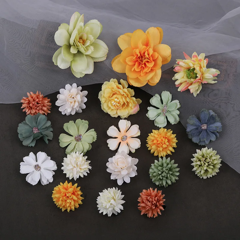 ensemble de pinces cheveux fleur en soie