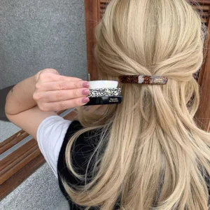 barrette à cheveux léopard fine