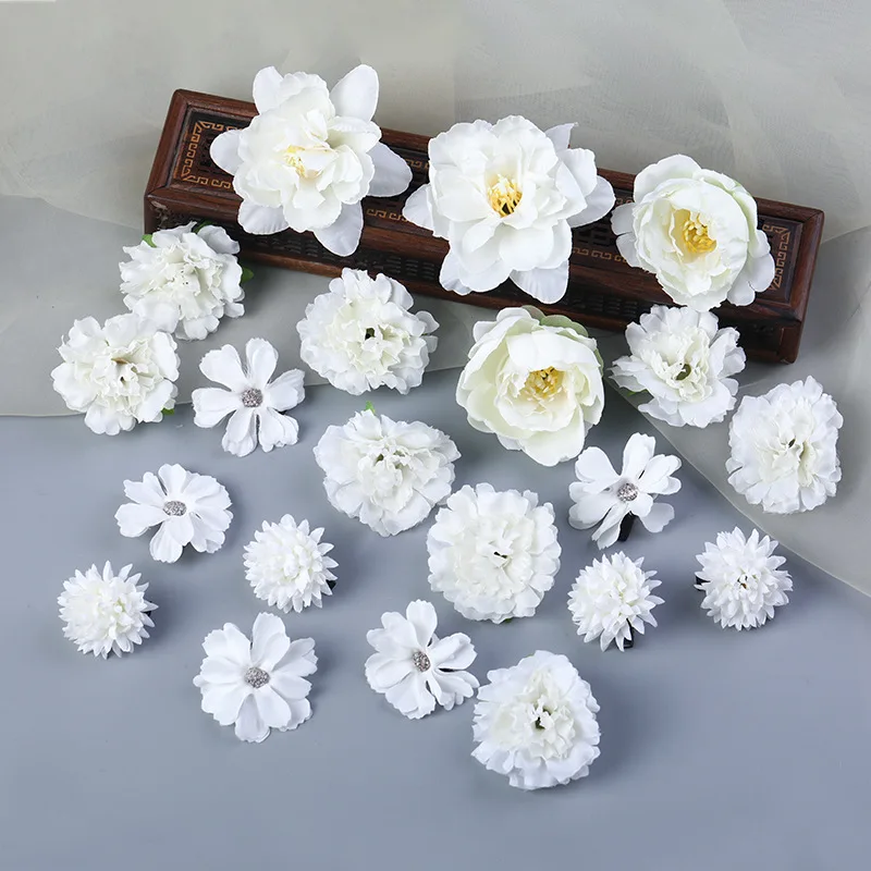 ensemble de pinces cheveux fleur en soie