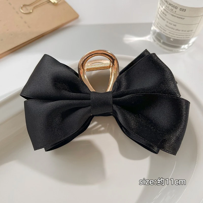 pince cheveux crabe noeud satin