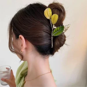 pince cheveux femme fleur