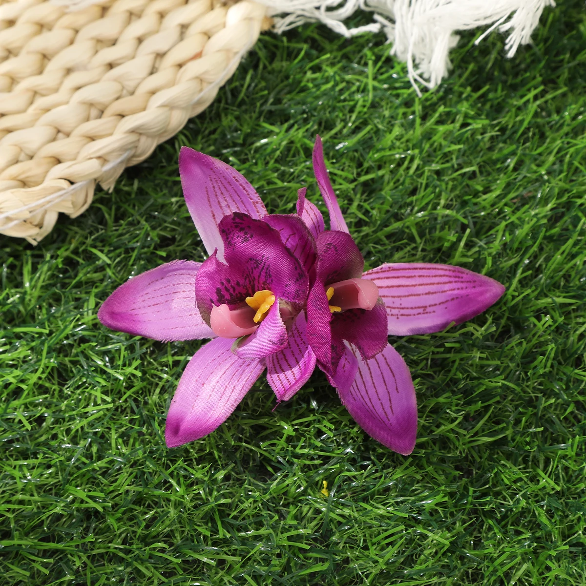 barrette cheveux femme fleur orchidée