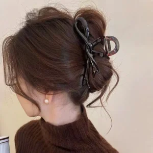 pince à cheveux noeud en acrylique – accessoire chic & élégant pour femme