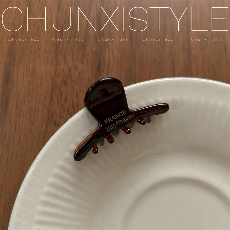 petite pince à cheveux en acétate de haute qualité style parisien