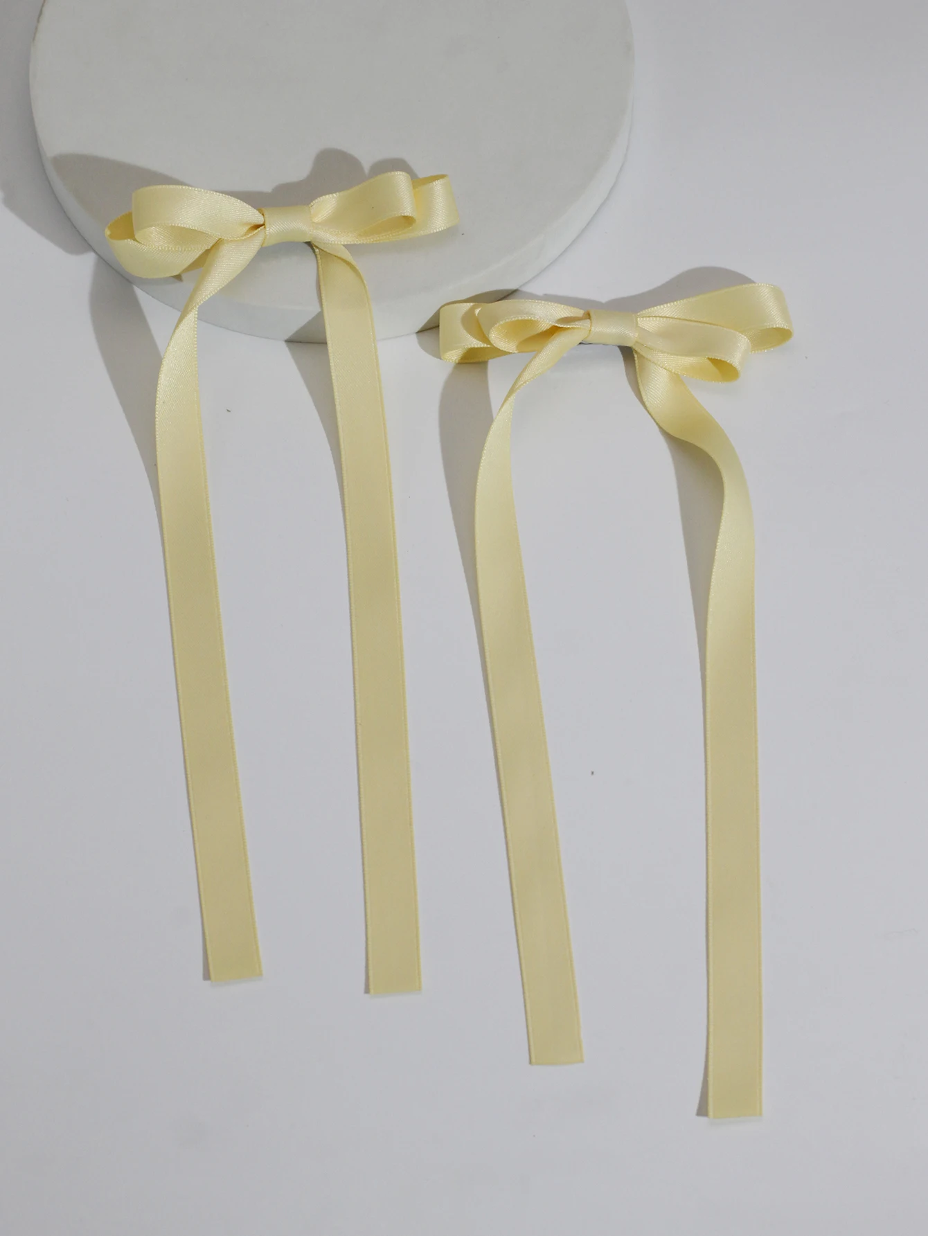 lot de 2 barrettes nœud en velours pinces à cheveux rubans longs