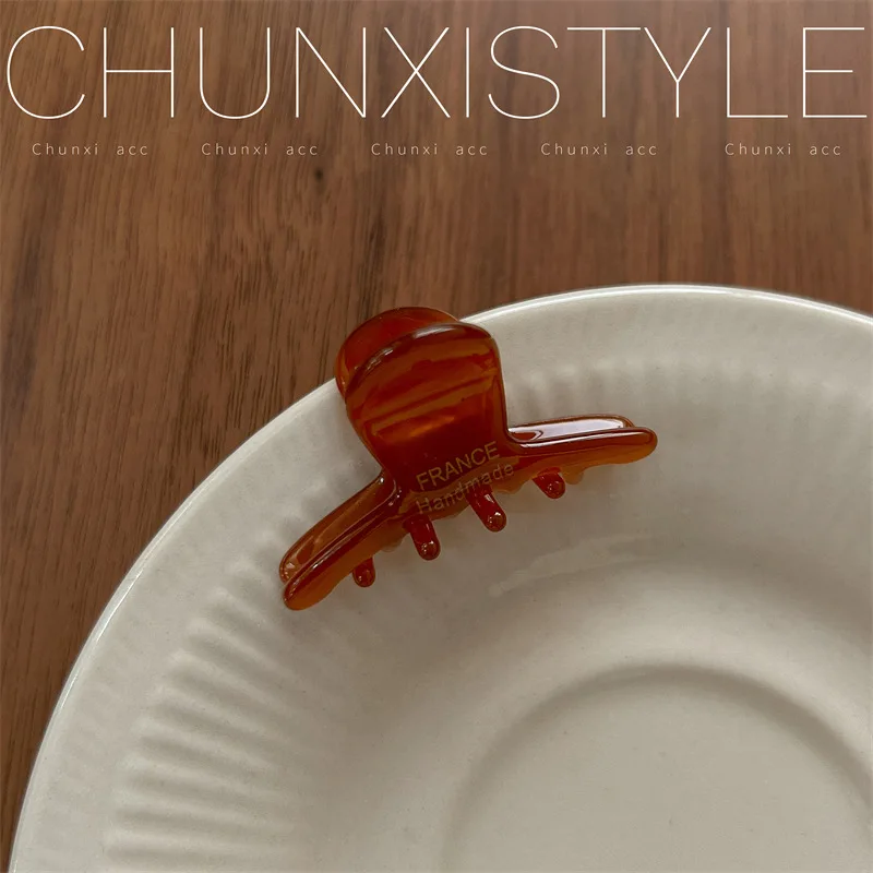 petite pince à cheveux en acétate de haute qualité style parisien