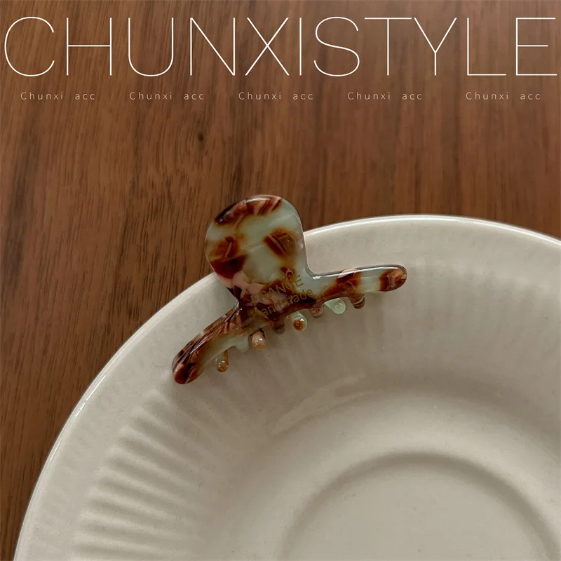 petite pince à cheveux en acétate de haute qualité style parisien