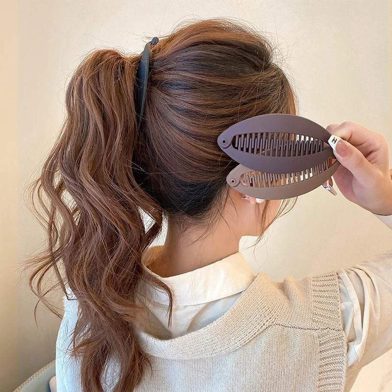 pince banane à cheveux mate lot de 1/3 barrette verticale anti glisse