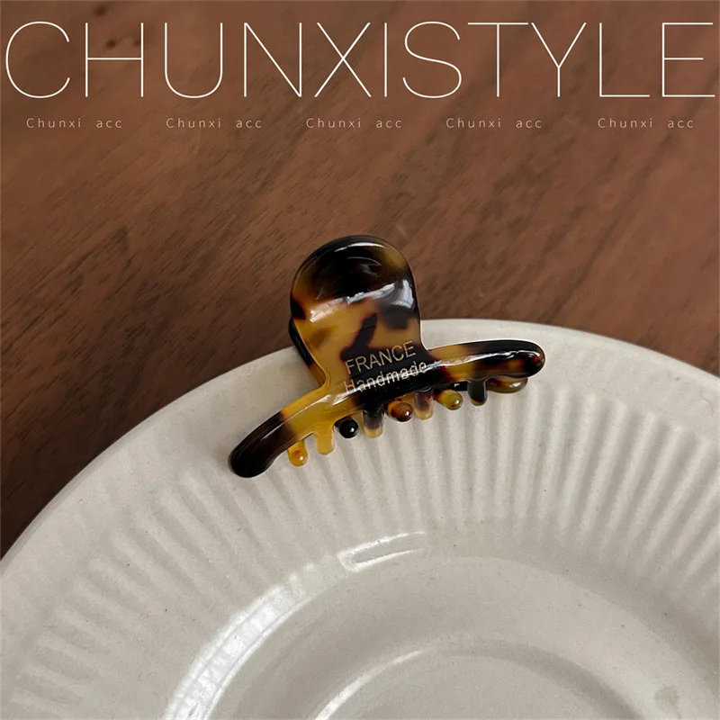 petite pince à cheveux en acétate de haute qualité style parisien