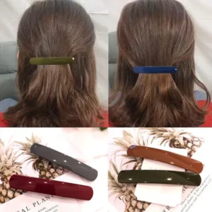 clip cheveux rectangulaire tons morandi idéal pour demi queue