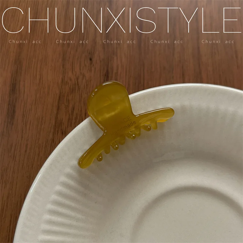 petite pince à cheveux en acétate de haute qualité style parisien