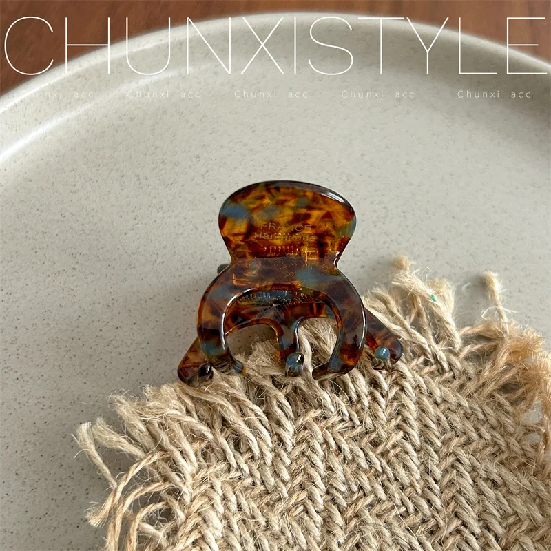 petite pince à cheveux en acétate de haute qualité style parisien