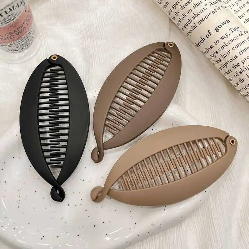 pince banane à cheveux mate lot de 1/3 barrette verticale anti glisse