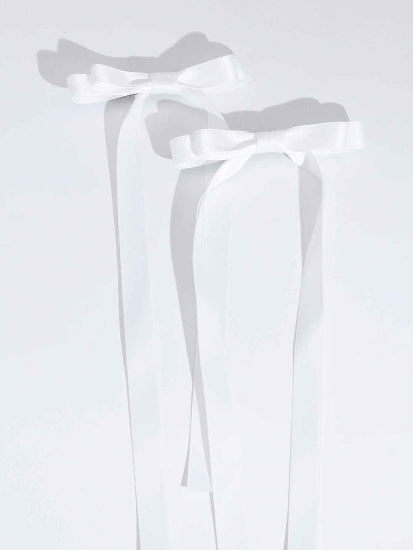 lot de 2 barrettes nœud en velours pinces à cheveux rubans longs