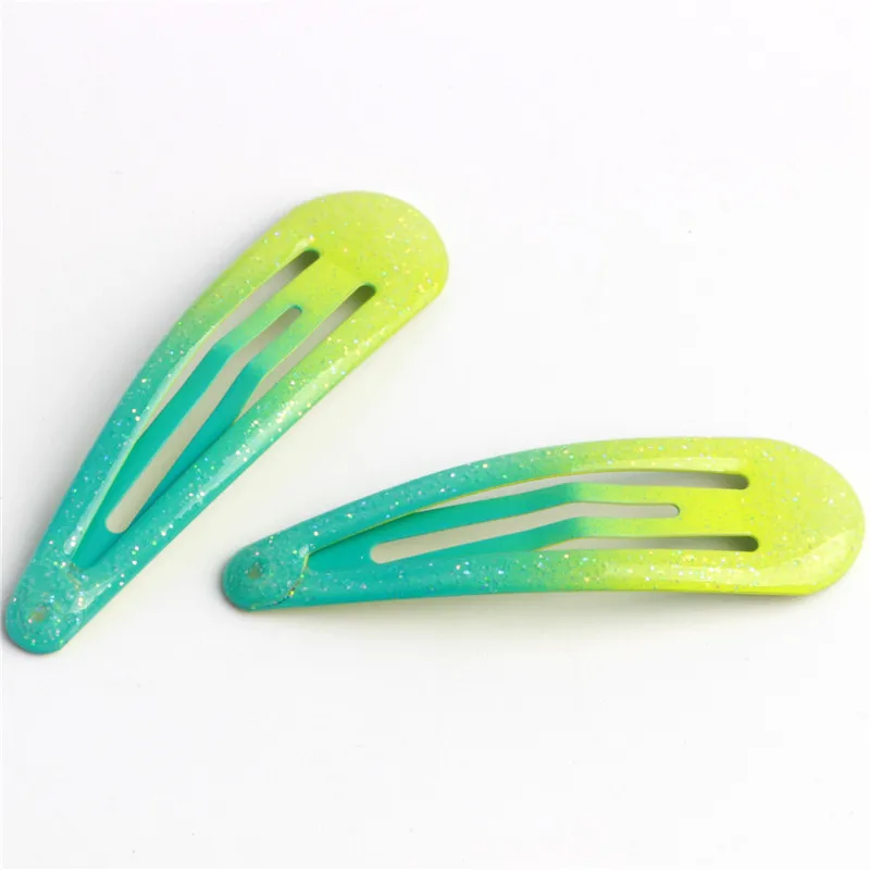 lot de 10 barrettes clic clac cheveux fille pinces dégradé de couleur