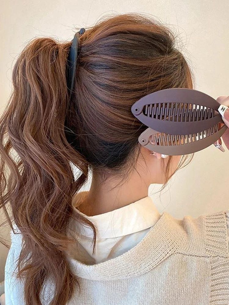 pince banane à cheveux mate lot de 1/3 barrette verticale anti glisse