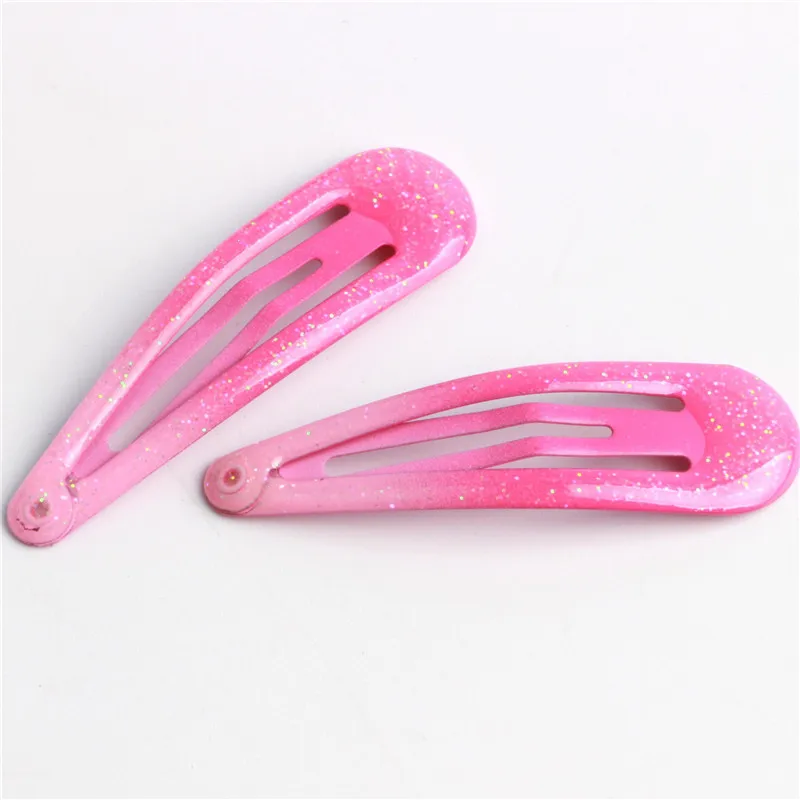 lot de 10 barrettes clic clac cheveux fille pinces dégradé de couleur