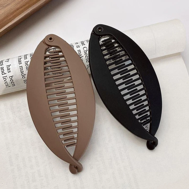 pince banane à cheveux mate lot de 1/3 barrette verticale anti glisse