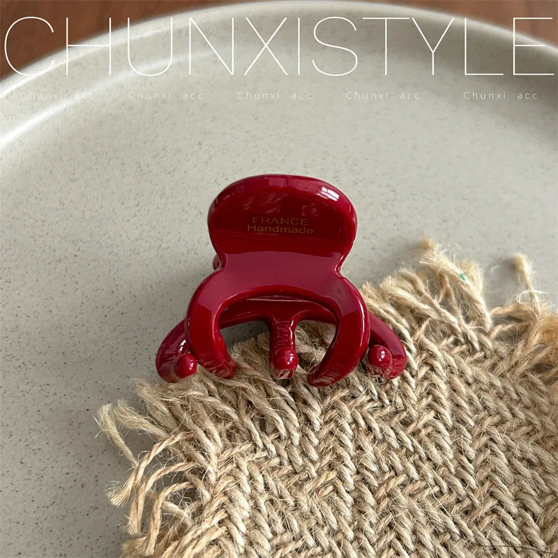 petite pince à cheveux en acétate de haute qualité style parisien