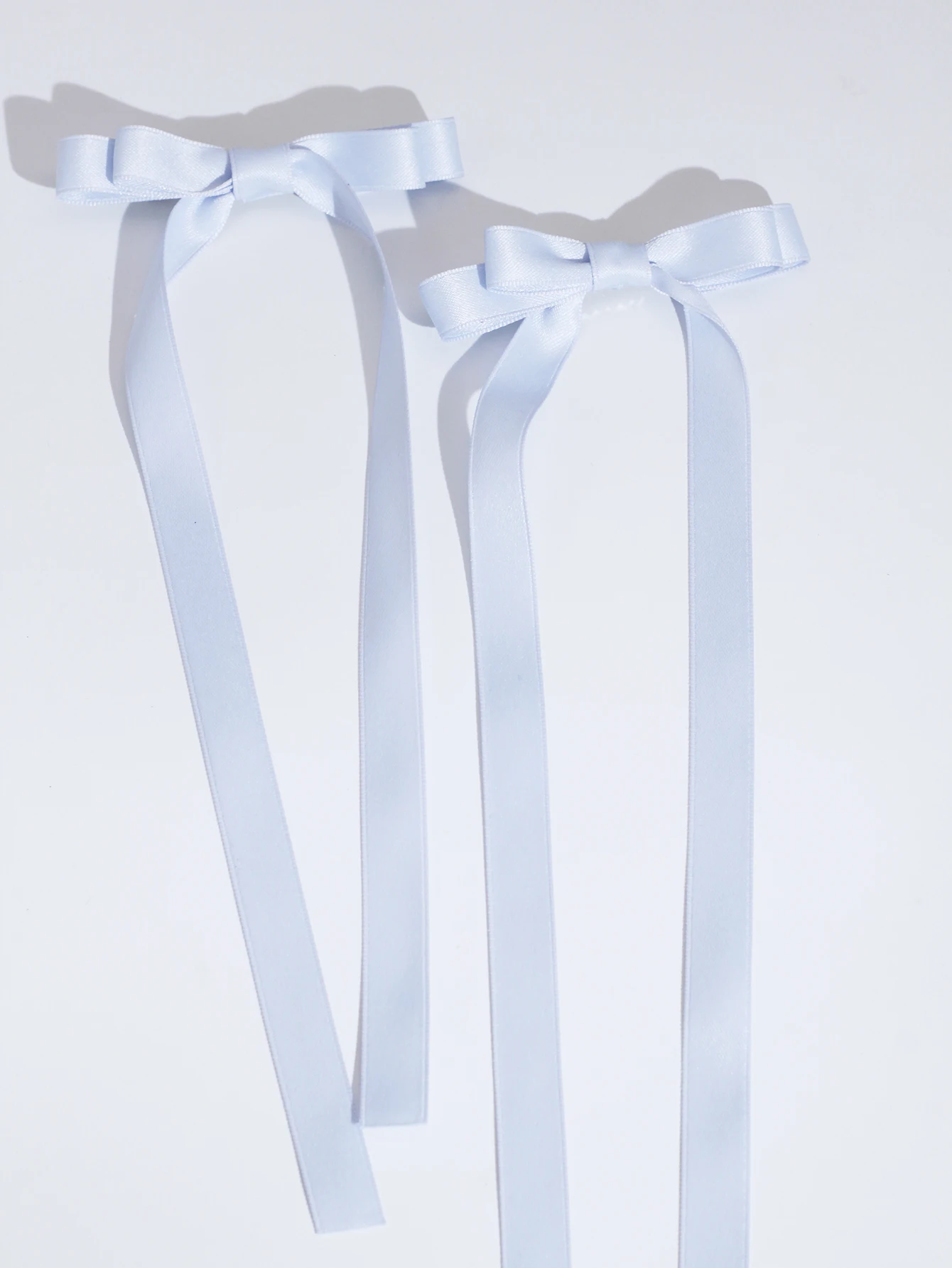 lot de 2 barrettes nœud en velours pinces à cheveux rubans longs