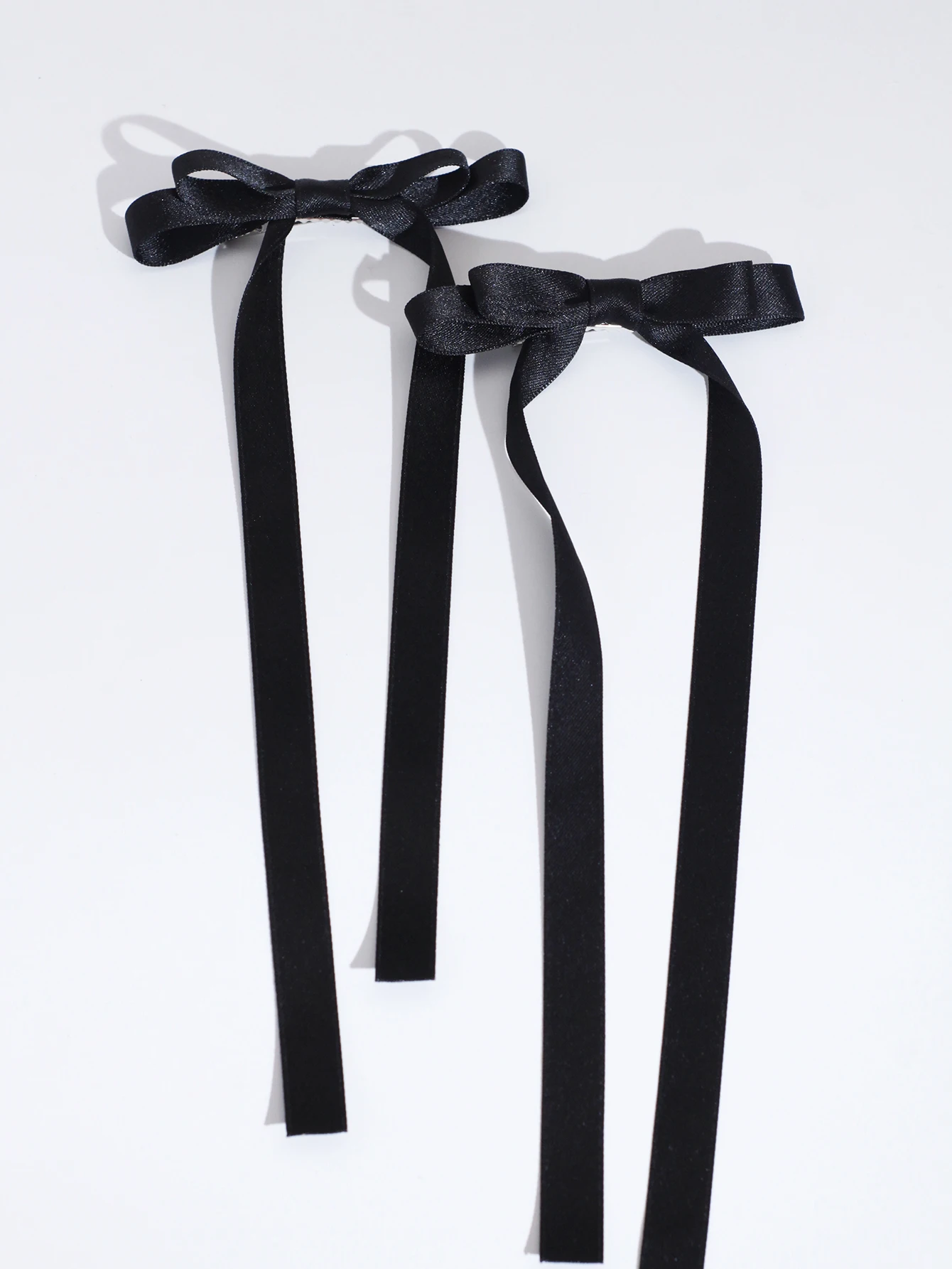 lot de 2 barrettes nœud en velours pinces à cheveux rubans longs