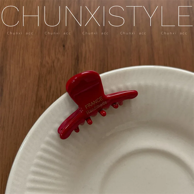 petite pince à cheveux en acétate de haute qualité style parisien