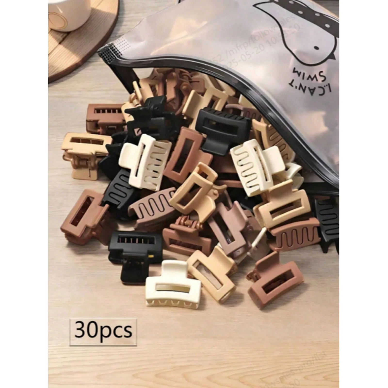 lot de 10 30 mini pinces crabes pour cheveux couleurs nudes et neutres