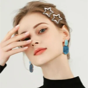 lot de 10 barrettes étoiles en métal doré pinces clic clac cheveux