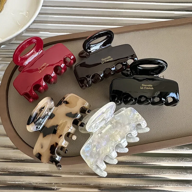 petite pince à cheveux en acétate de haute qualité style parisien