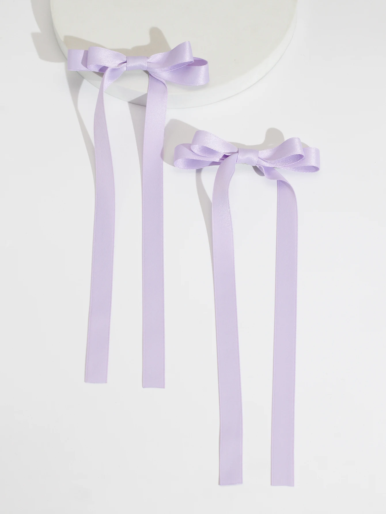 lot de 2 barrettes nœud en velours pinces à cheveux rubans longs