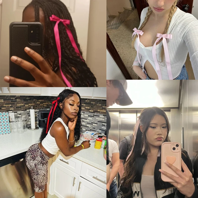 lot de 2 barrettes nœud en velours pinces à cheveux rubans longs