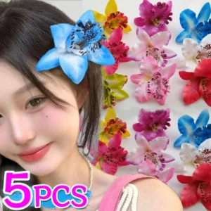 pince à cheveux fleur orchidée tropicale accessoire mariage plage