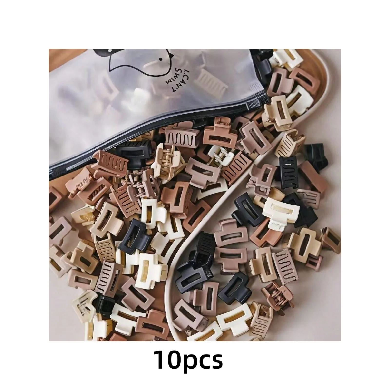 lot de 10 30 mini pinces crabes pour cheveux couleurs nudes et neutres