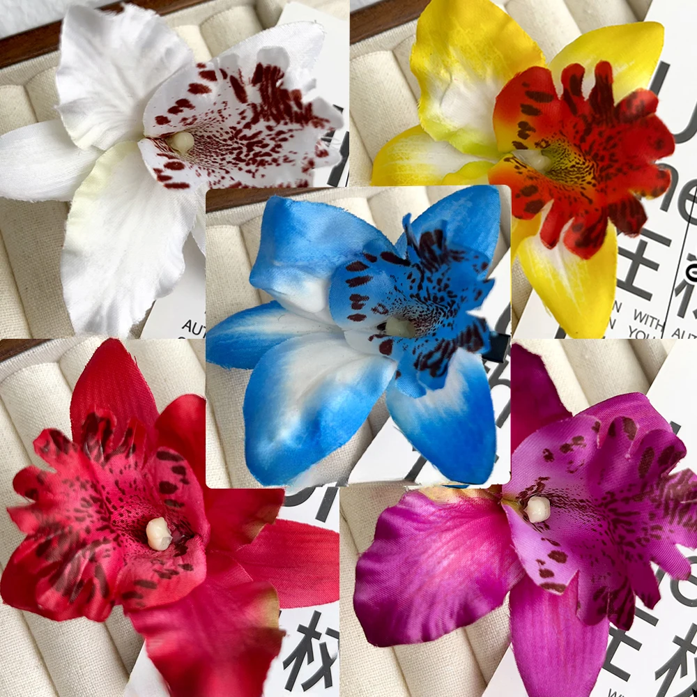 pince à cheveux fleur orchidée tropicale accessoire mariage plage