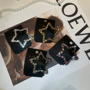barrette cheveux étoile en strass pince à cheveux brillante femme