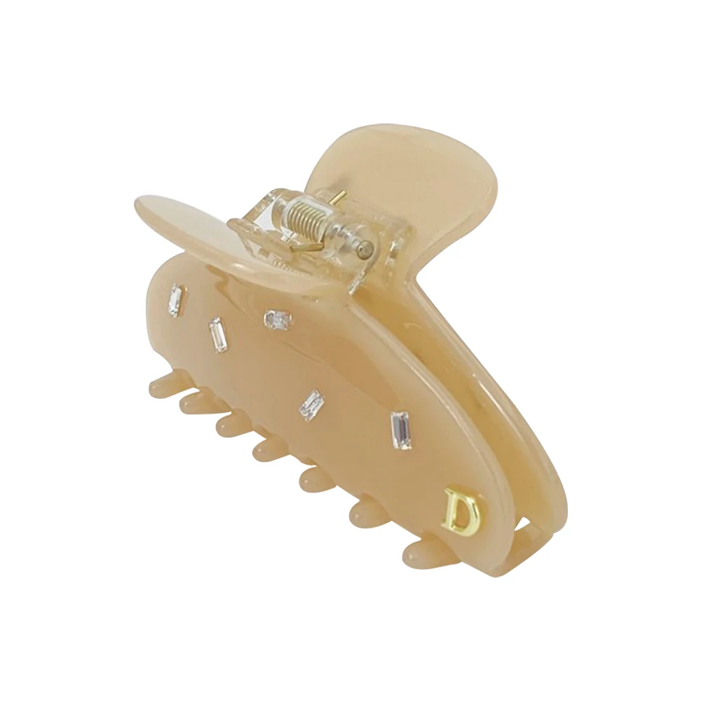 pince crabe en acétate et strass accessoire cheveux qualité luxe