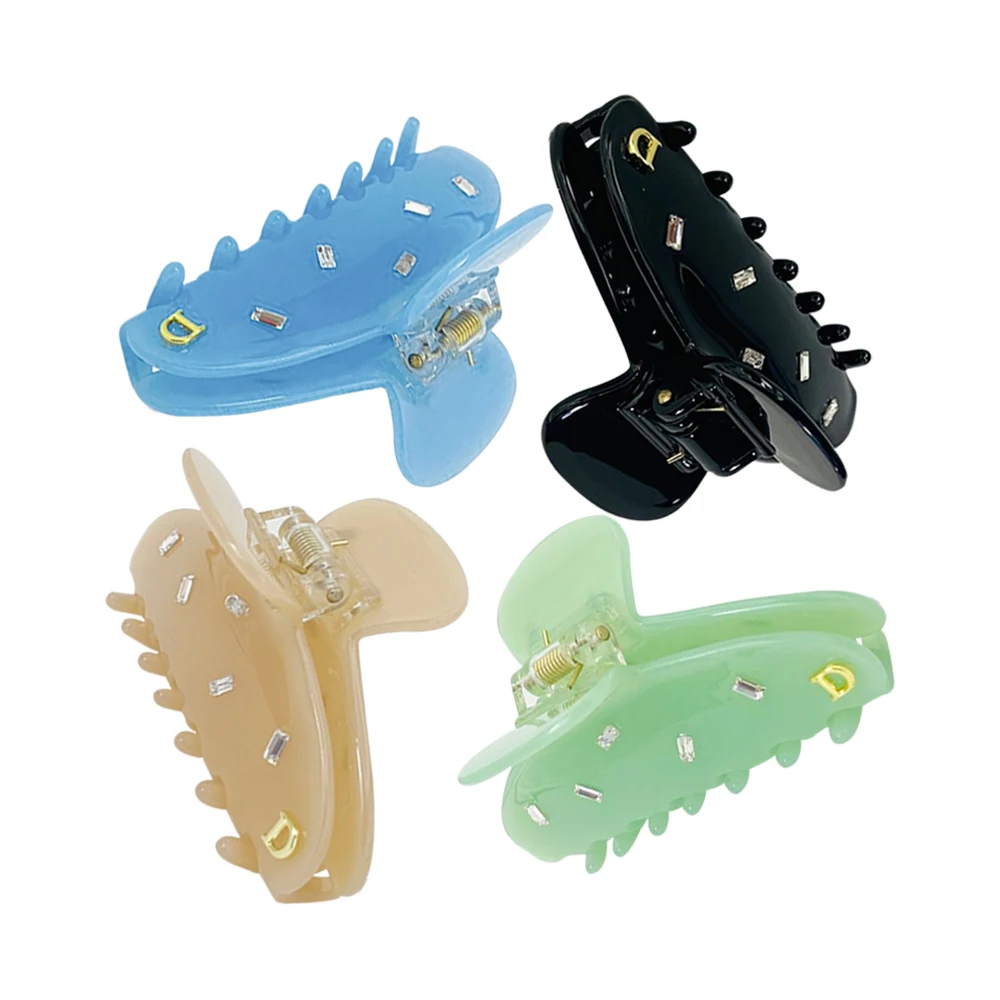 pince crabe en acétate et strass accessoire cheveux qualité luxe