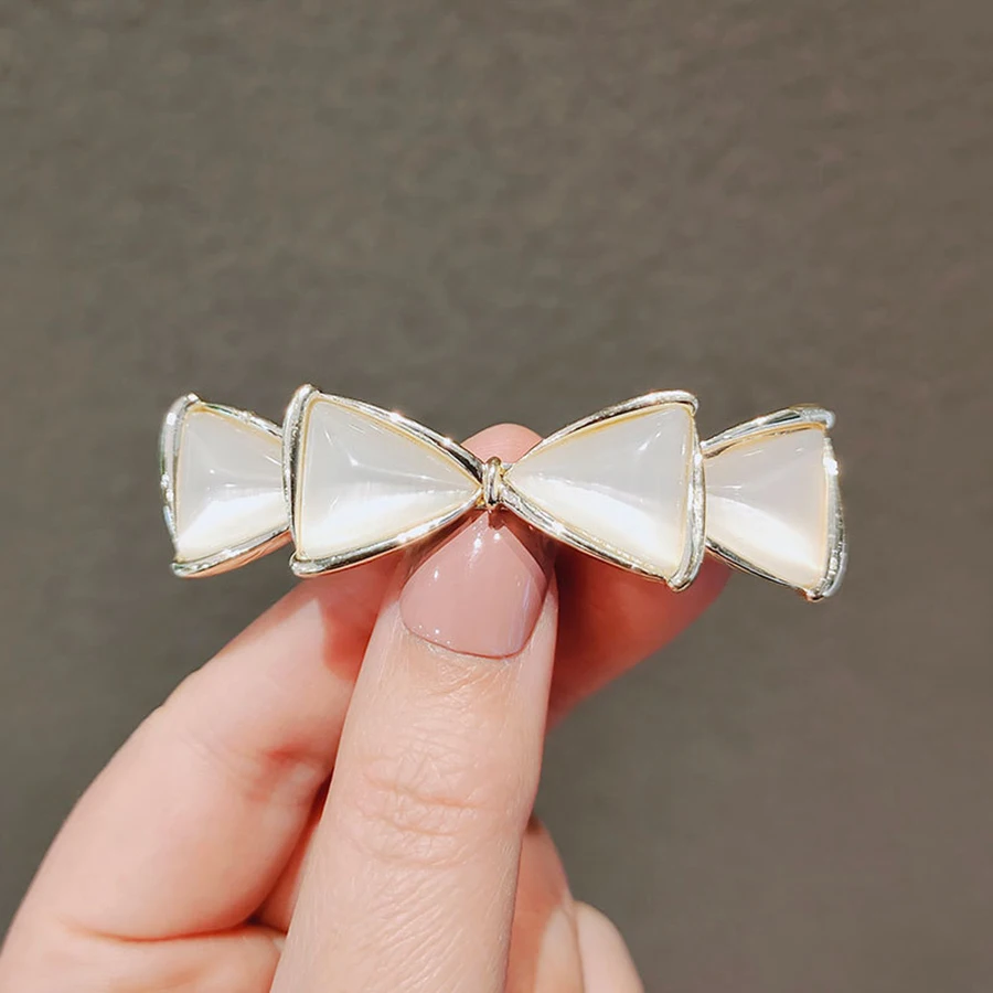 barrette cheveux femme en cristal et perles pince à ressort papillon