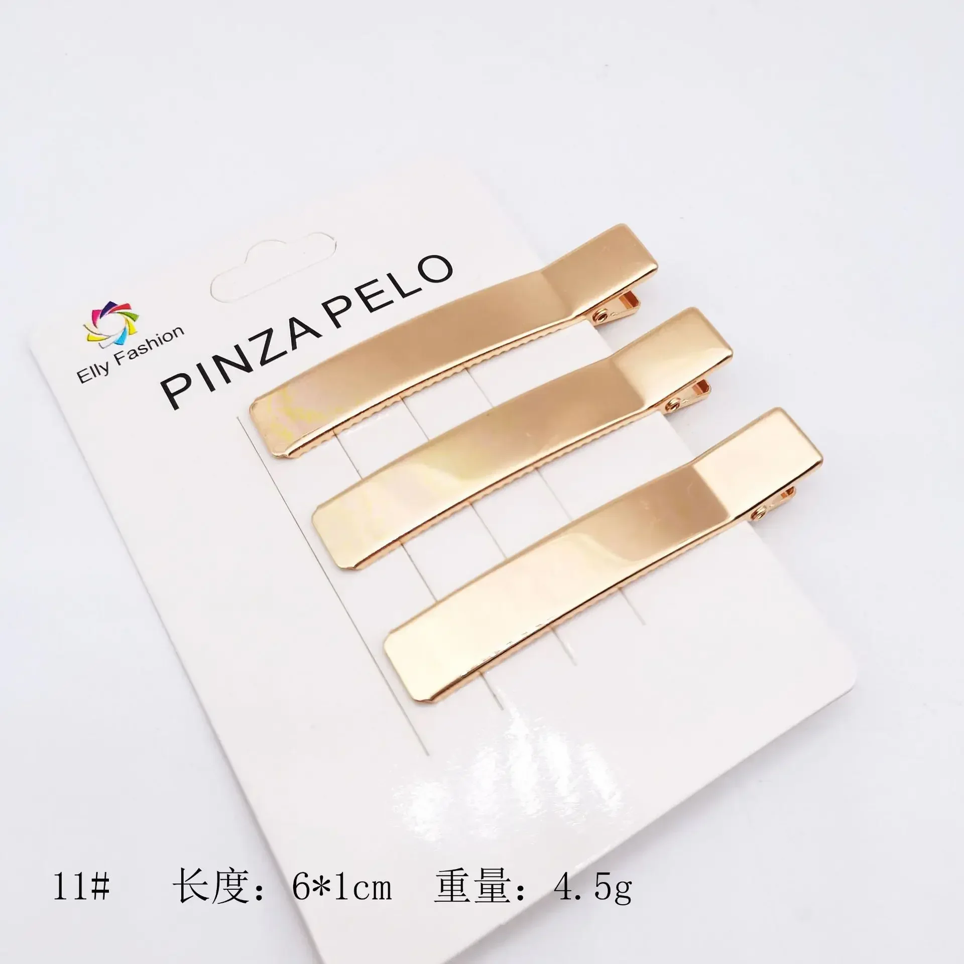 pinces à cheveux dorées en métal lot de 3 barrettes géométriques