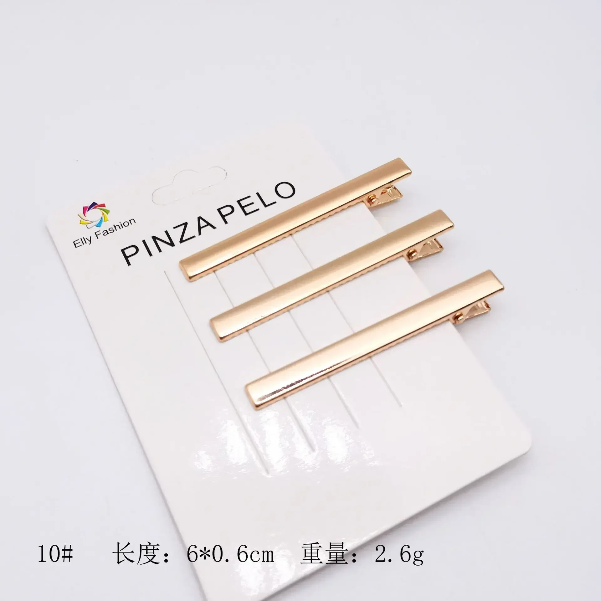 pinces à cheveux dorées en métal lot de 3 barrettes géométriques