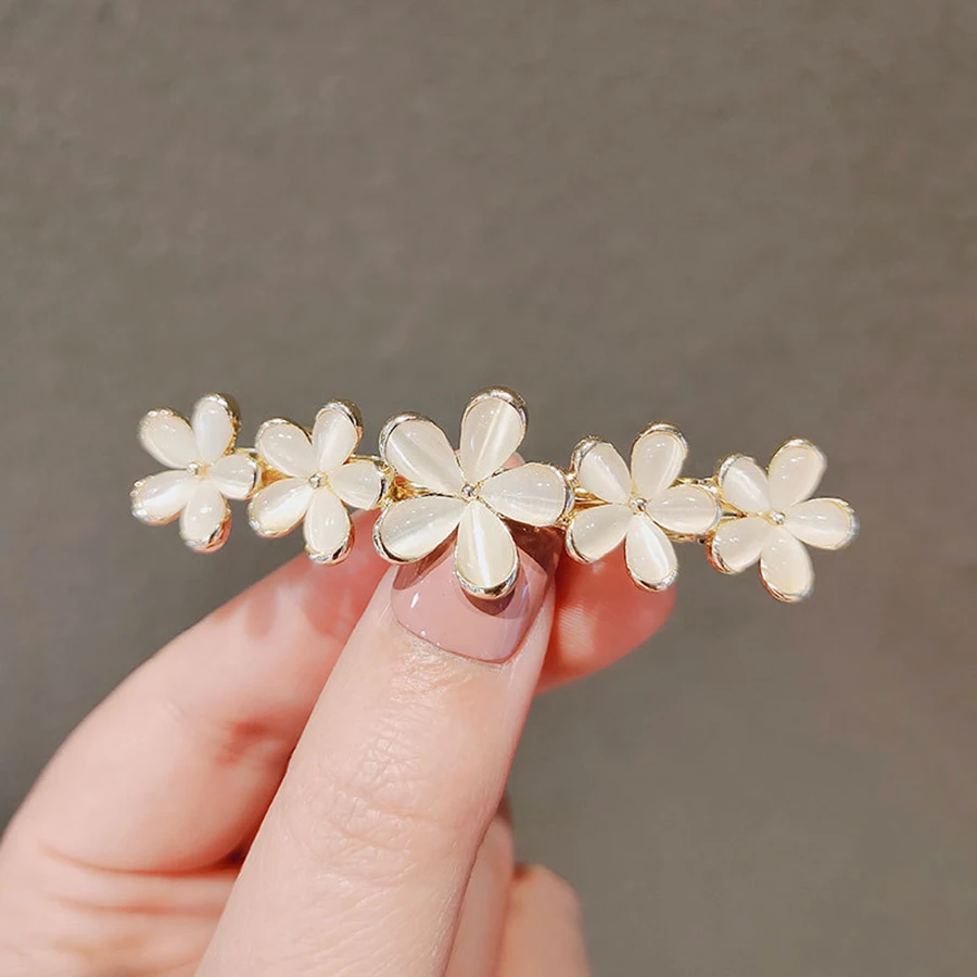 barrette cheveux femme en cristal et perles pince à ressort papillon