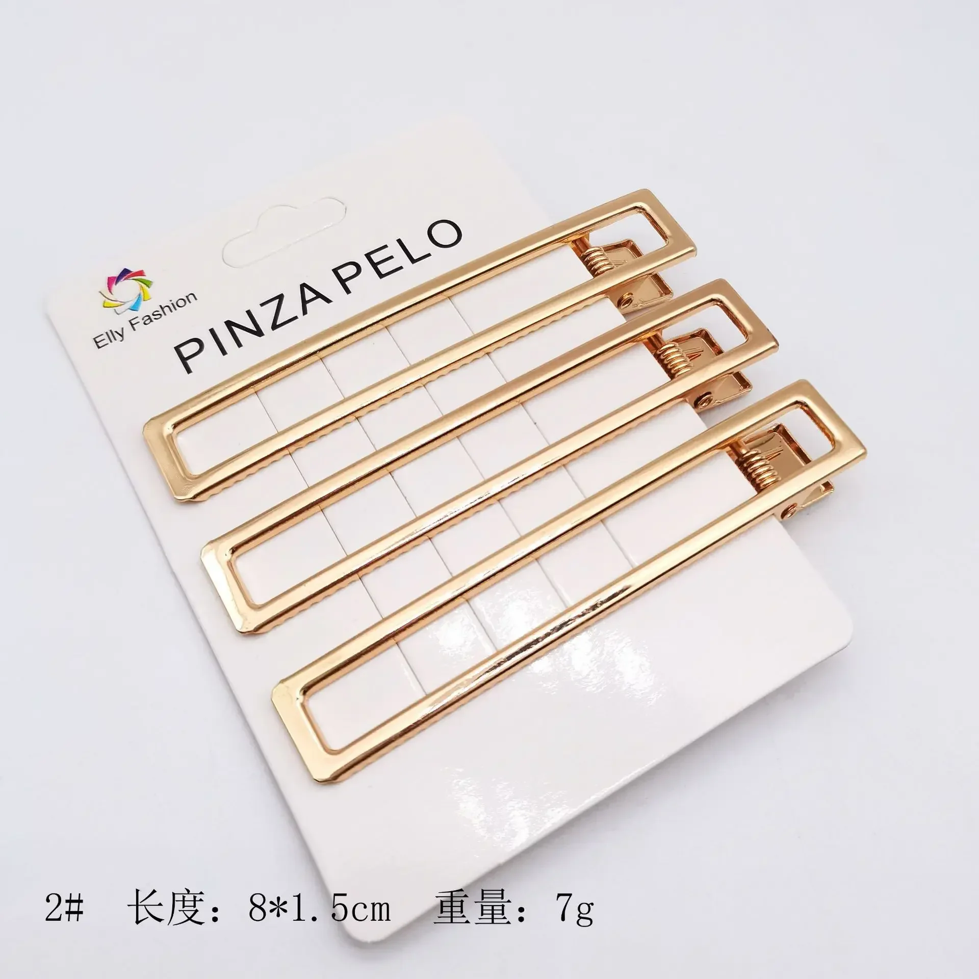 pinces à cheveux dorées en métal lot de 3 barrettes géométriques