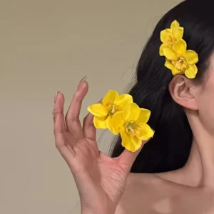barrette cheveux fleur pour mariage et plage pince florale femme