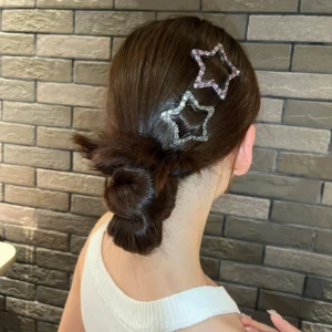 barrette cheveux étoile en strass pince à cheveux brillante femme